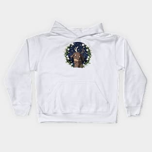 Jackalope Floral Frame Kids Hoodie